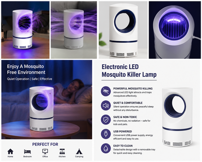 Silent UV LED Mosquito Killer Lamp – Chemical Free